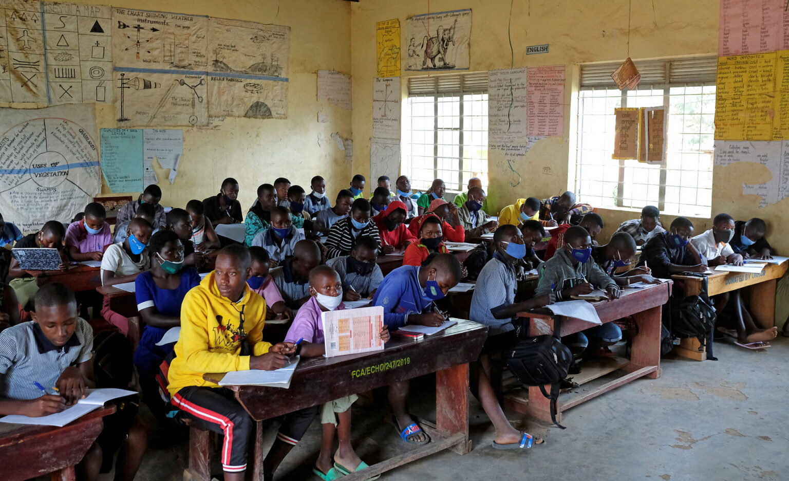 Uganda's students return to school after nearly two year COVID 19 lockdown in Kyaka II Refugee Settlement