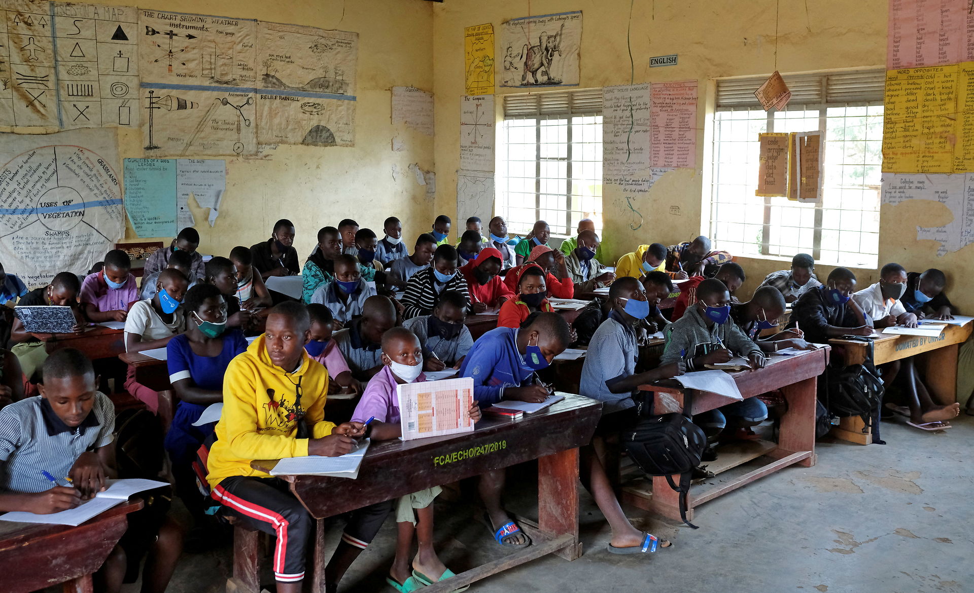 Uganda's students return to school after nearly two year COVID 19 lockdown in Kyaka II Refugee Settlement