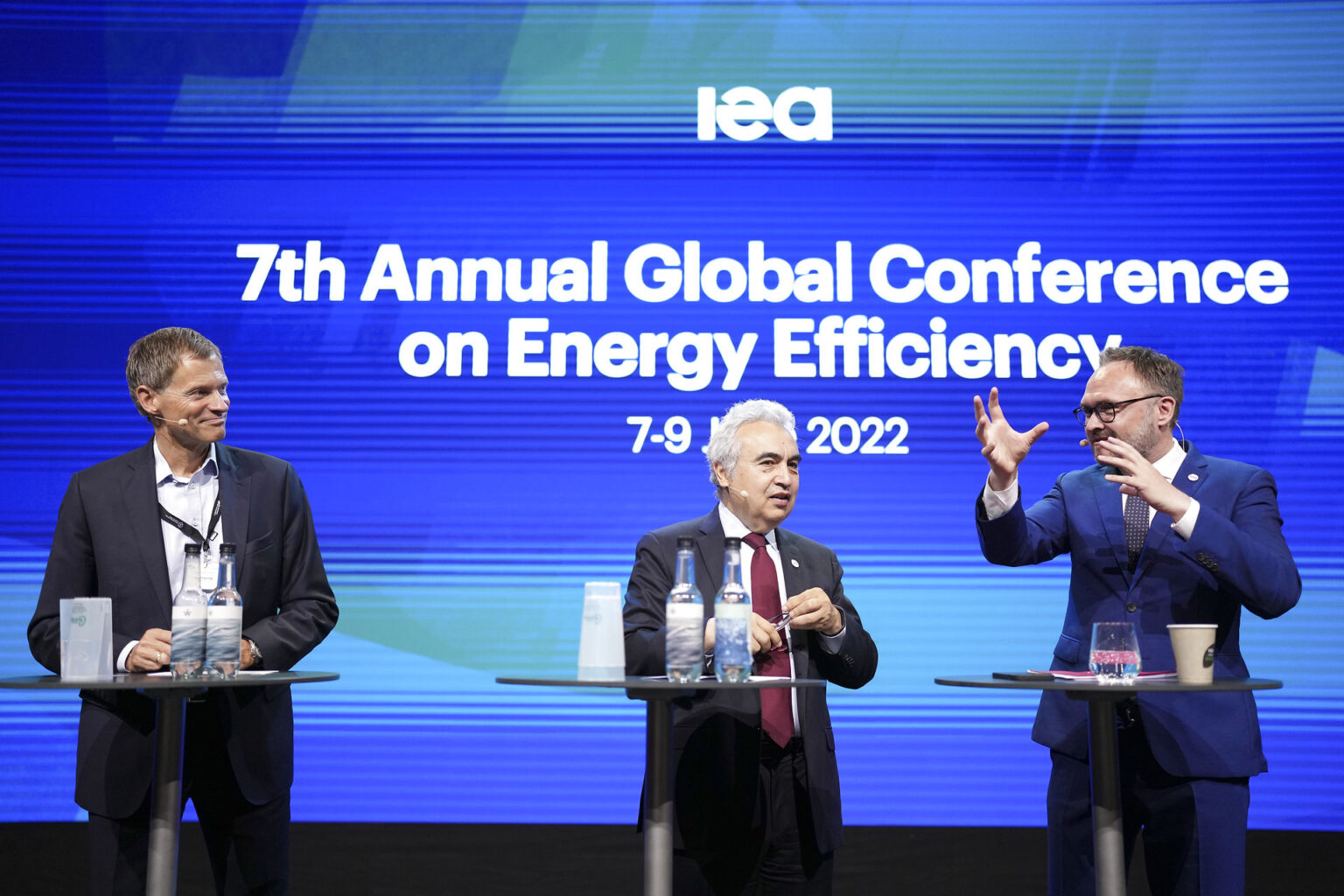 Pressemøde ved IEAs konference om energieffektivisering. Energiminister Dan Jørgensen er vært.