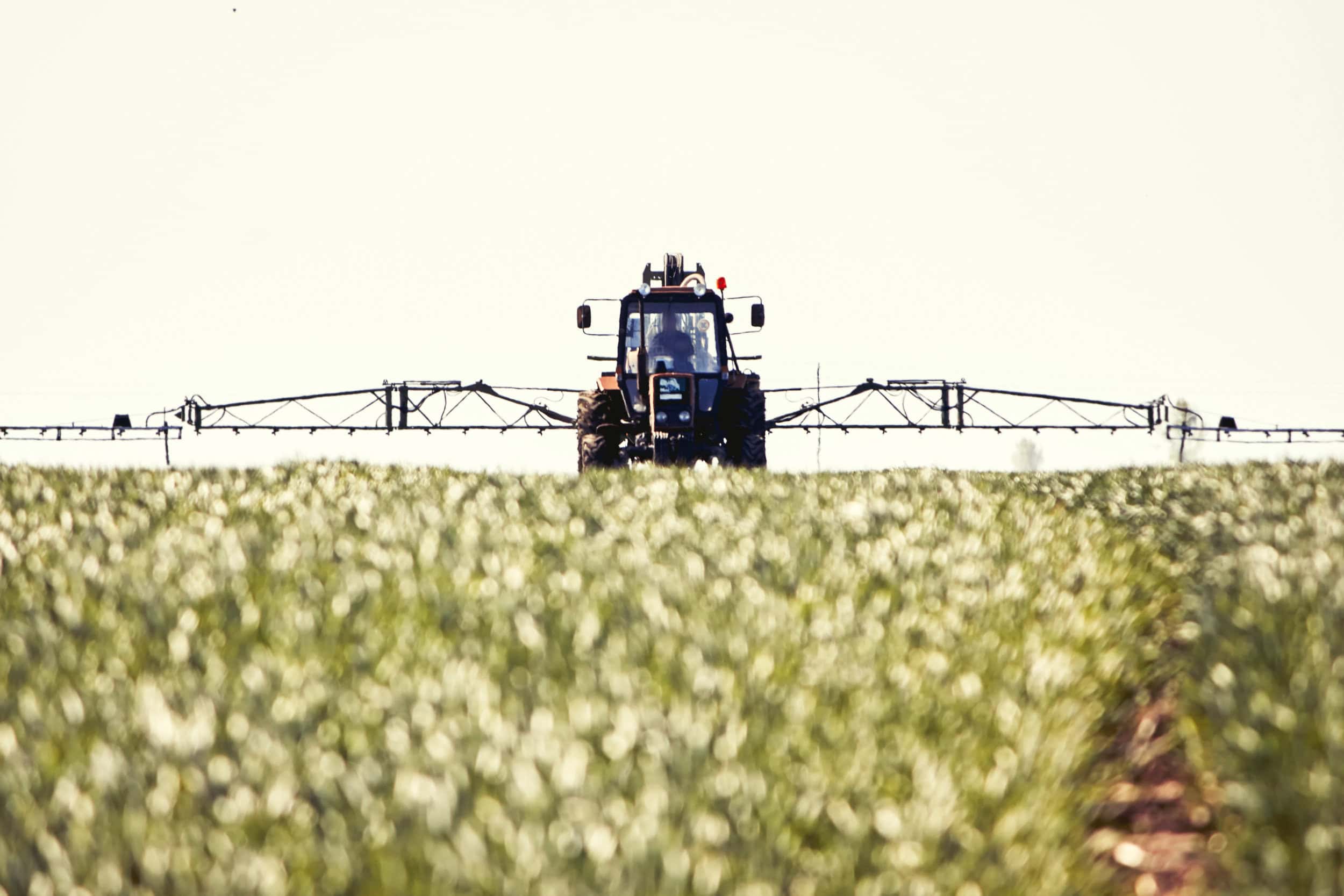 Tractor spraying