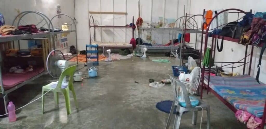 Hostel for workers from factory supplying Panasonic and Toshiba