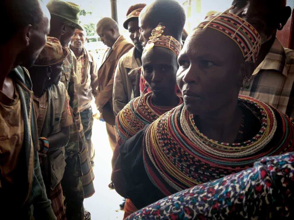 Rendilles are watching the court case in Meru, they have travelled for days to appear united in the court.