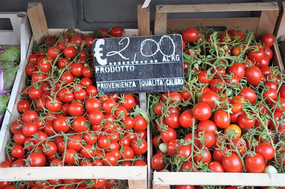 Harvest market italy vegetables