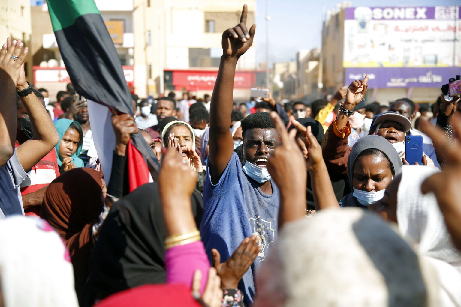 Protests in Khartoum on the second anniversary of the start of the revolution