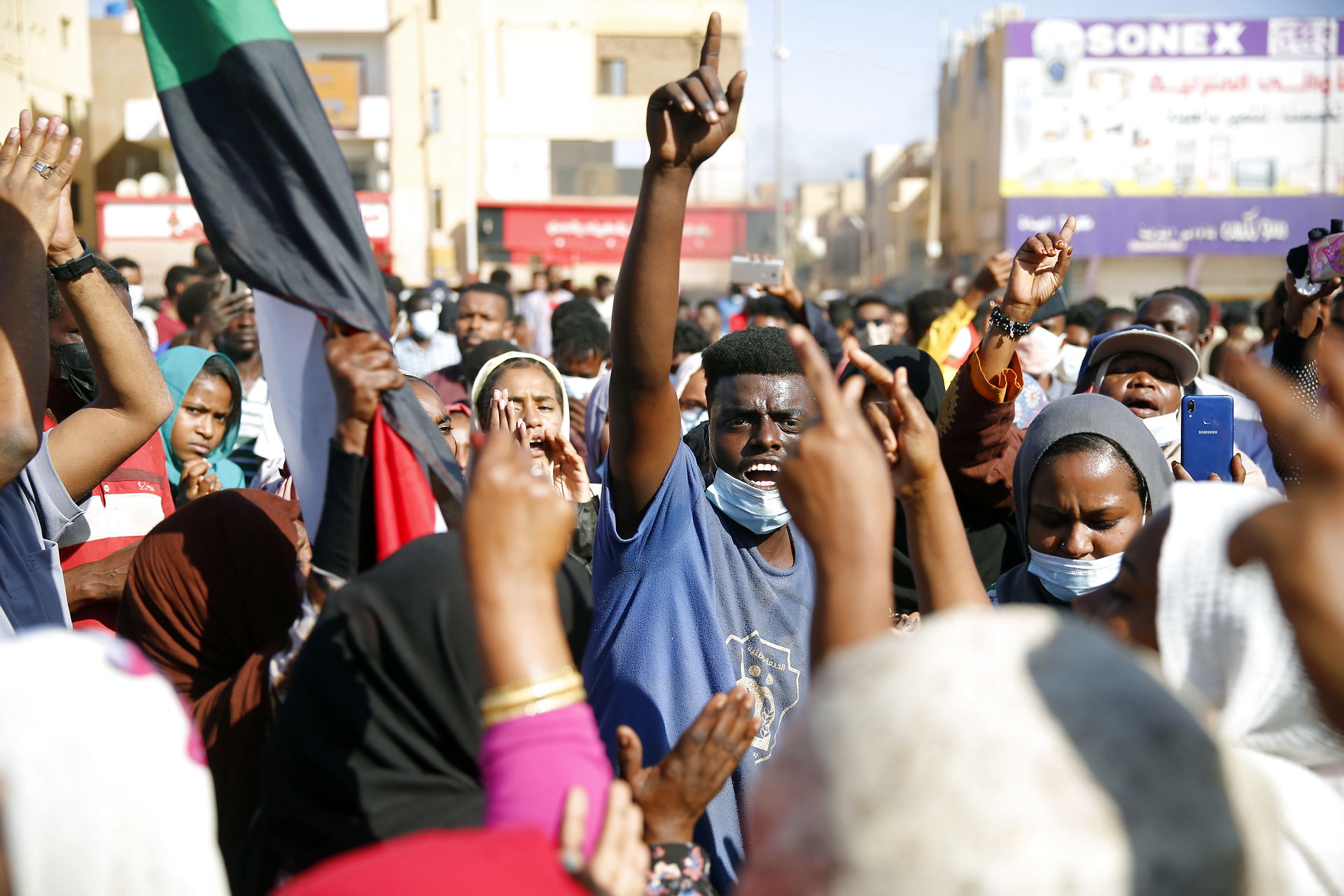 Protests in Khartoum on the second anniversary of the start of the revolution