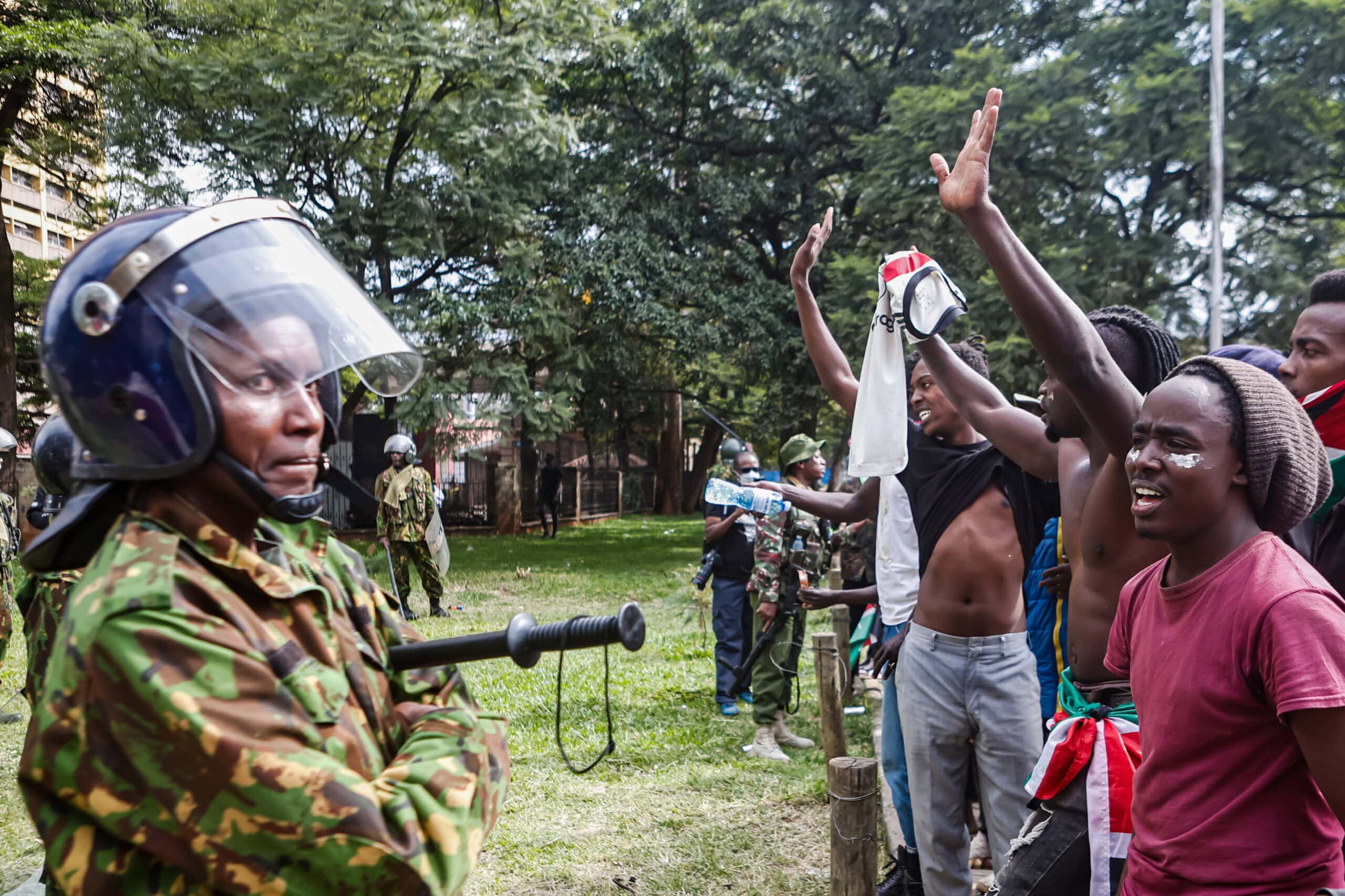 Kenya's gen z protest to commemorate lives lost on june 25th 2024 during anti tax protest 25 jun 2025