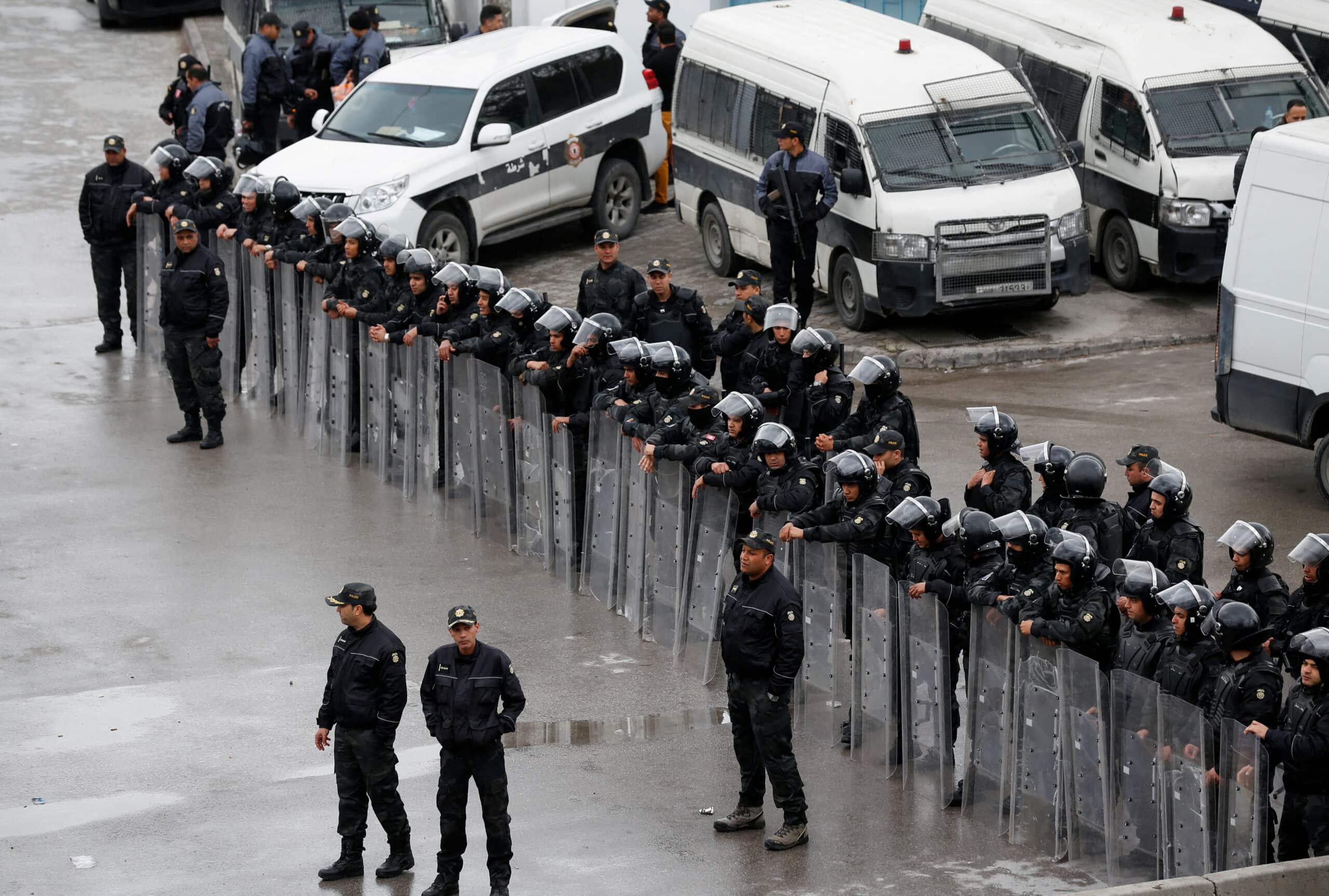 Protest against Tunisian President Kais Saied's seizure of governing powers, in Tunis