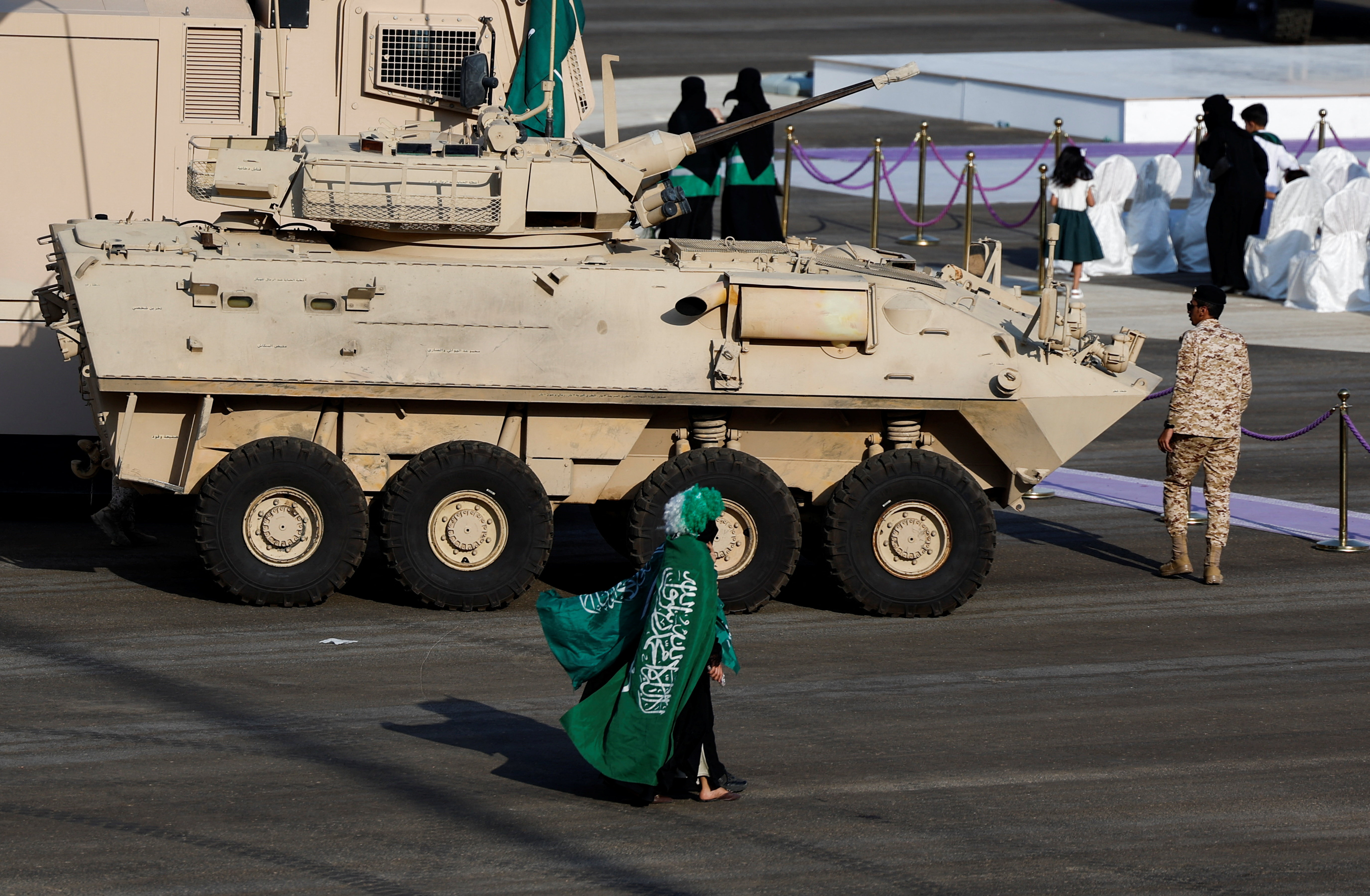 Airshow as part of Saudi Arabia's 96th National Day celebrations in Riyadh