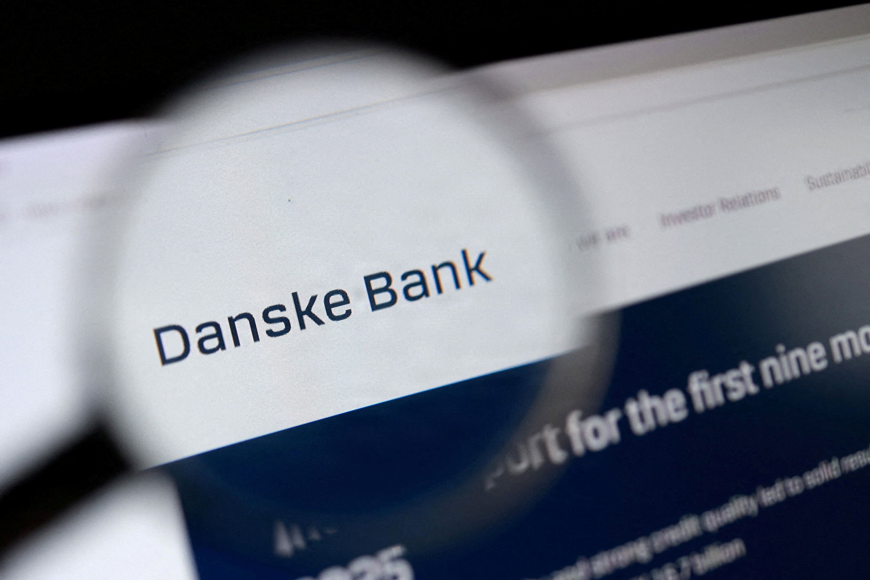 FILE PHOTO: Illustration shows Danske Bank logo